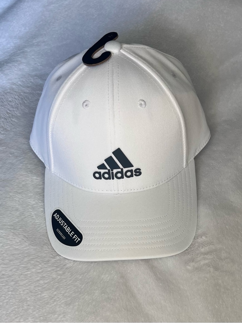 Adidas Aeroready Decision II White Cap with Onix Grey Logo